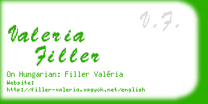 valeria filler business card
